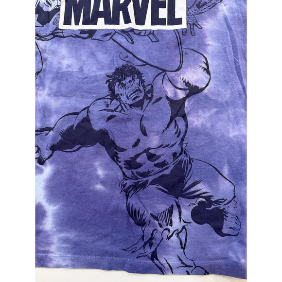 Marvel Shirt Youth LG Tie Dye Hulk Thor Spider-Man Comic Superhero Long Sleeve - Picture 3 of 8